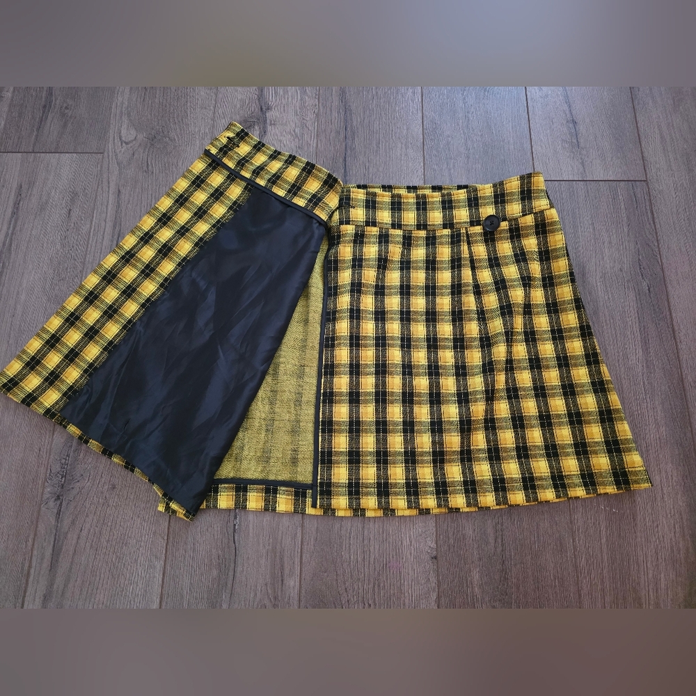 NWT - Joe Fresh - Yellow Plaid Skirt - Size 8 - Picture 4 of 7